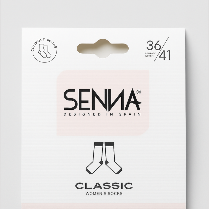 Packaging SENNA WOMEN’S SOCKS – vue de face – VPC Mania grossiste