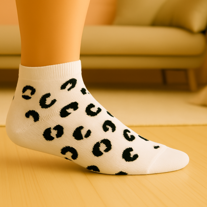 Socquettes SENNA léopard – coloris assortis aléatoires – VPC Mania grossiste