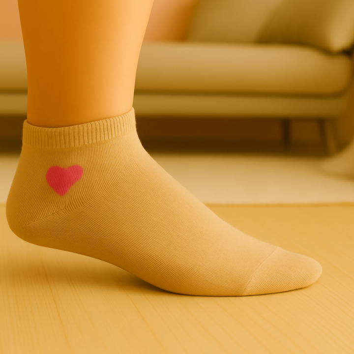 Socquettes femme SENNA motif cœur – visuel lifestyle – VPC Mania grossiste