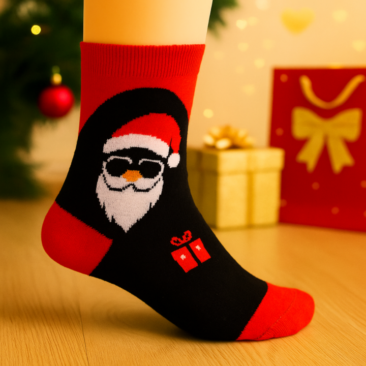 Chaussettes SENNA Noël – détails motifs – VPC Mania grossiste