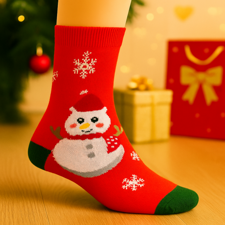 Chaussettes SENNA Noël – détails motifs – VPC Mania grossiste