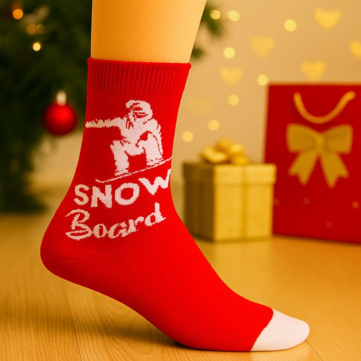 Chaussettes SENNA Noël – détails motifs – VPC Mania grossiste