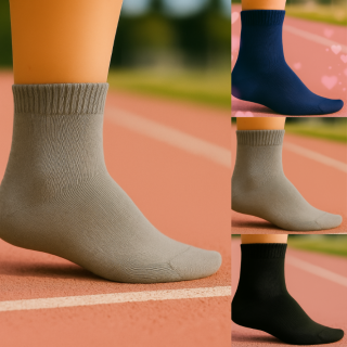 Lot de 3 paires de chaussettes courtes SENNA Sports – coton – doublure absorbante – Taille 36–41