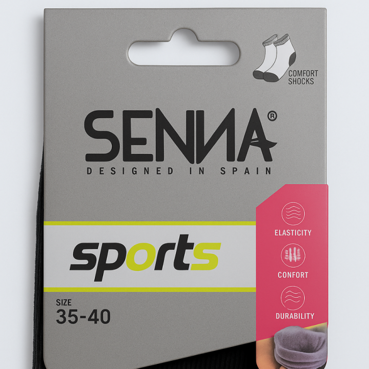 Chaussettes courtes SENNA Sports – détails du tissu – VPC Mania grossiste