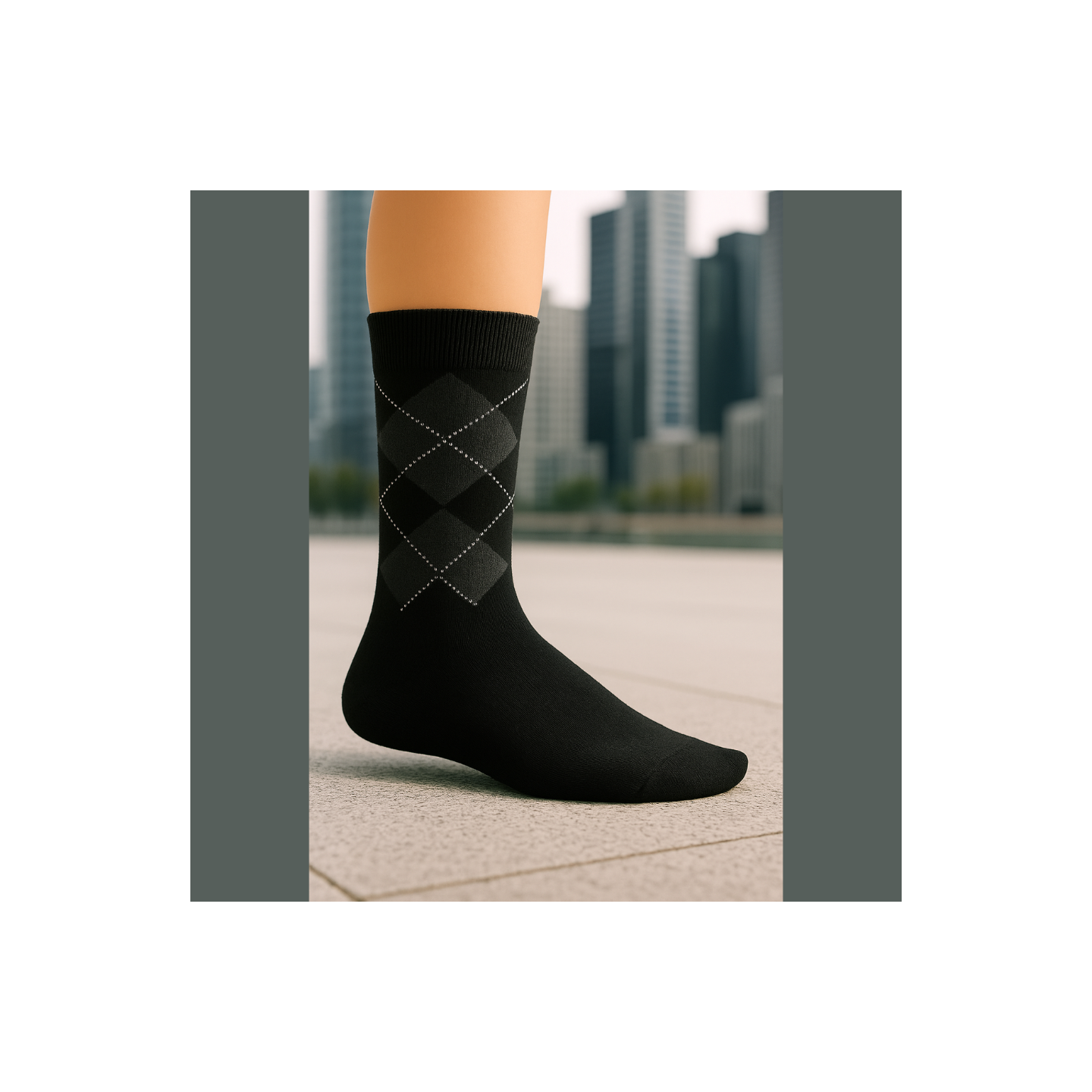 Chaussettes Mi-mollet Stance Pour Hommes - Noir, Taille Large, Coton Confortable