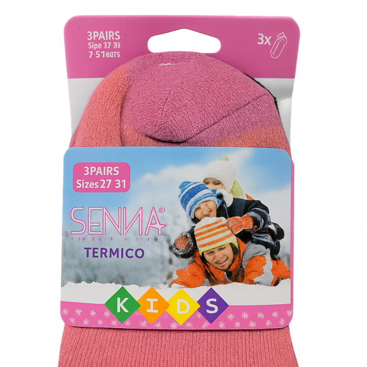 Lot de 3 paires de chaussettes enfant thermiques SENNA