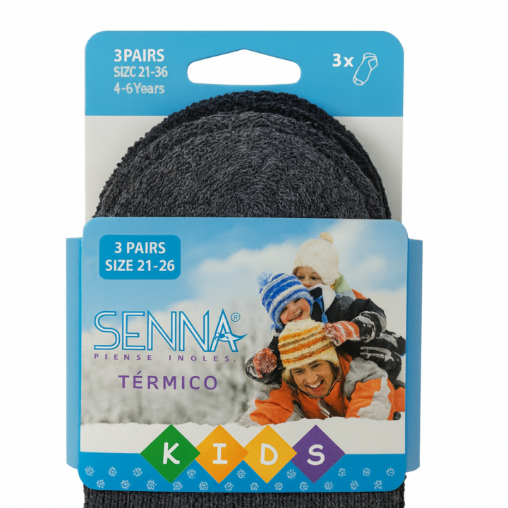 Chaussettes épaisses SENNA Kids – lot assorti – vue supplémentaire