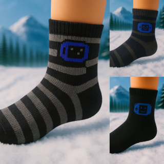 Chaussettes enfant thermiques SENNA – modèle fantaisie – vue principale