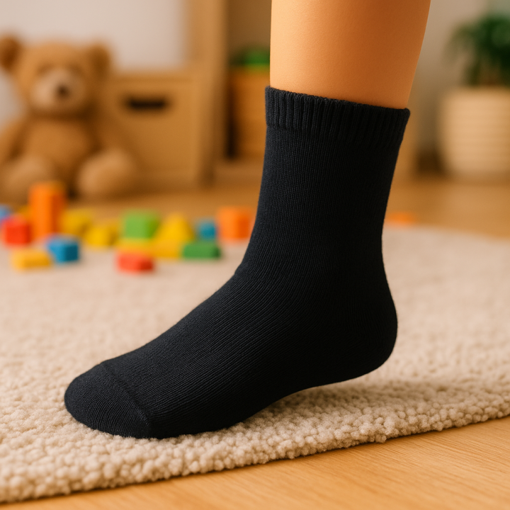 Lot de 36 paires de chaussettes enfant SENNA – unies – coton 90 % – tailles 21–26 / 27–31 / 32–36 – coloris assortis