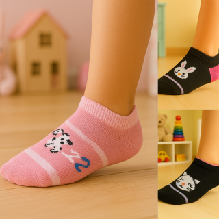 Socquettes enfant SENNA en coton – motifs fantaisie – visuel lifestyle – VPC Mania grossiste