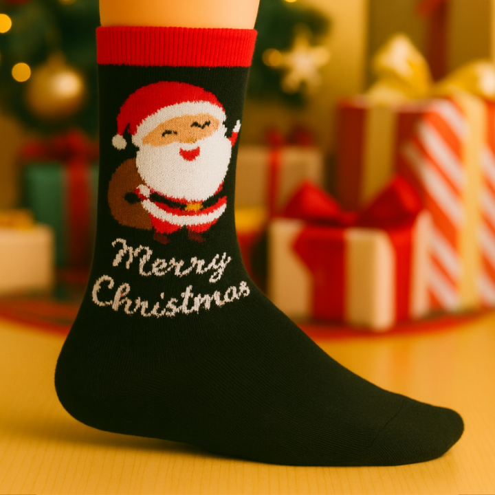 Lot de 36 paires de chaussettes enfant Noël SENNA – coton 90 % – tailles 21–26 / 27–31 / 32–36