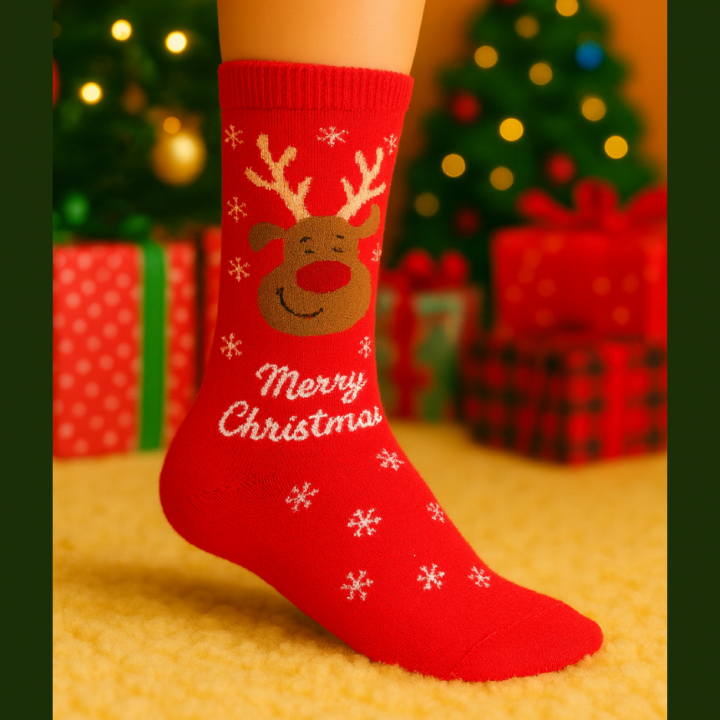 Lot de 36 paires de chaussettes enfant Noël SENNA – coton 90 % – tailles 21–26 / 27–31 / 32–36