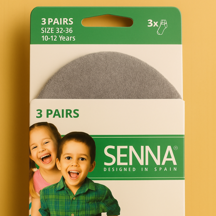 Lot de 36 paires de chaussettes enfant garçon SENNA – coton 90 % – mi-mollet – coloris assortis