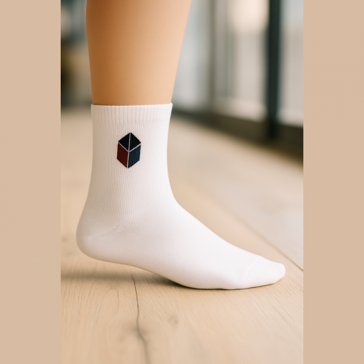 Chaussettes courtes unisexe SENNA blanches – confort et respirabilité