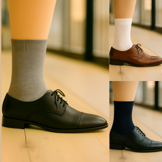 Chaussettes de ville mi-mollet unisexe SENNA en coton – visuel lifestyle assortis – VPC Mania grossiste