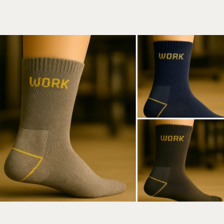 Chaussettes de travail courtes SENNA en coton épais – visuel lifestyle – VPC Mania grossiste